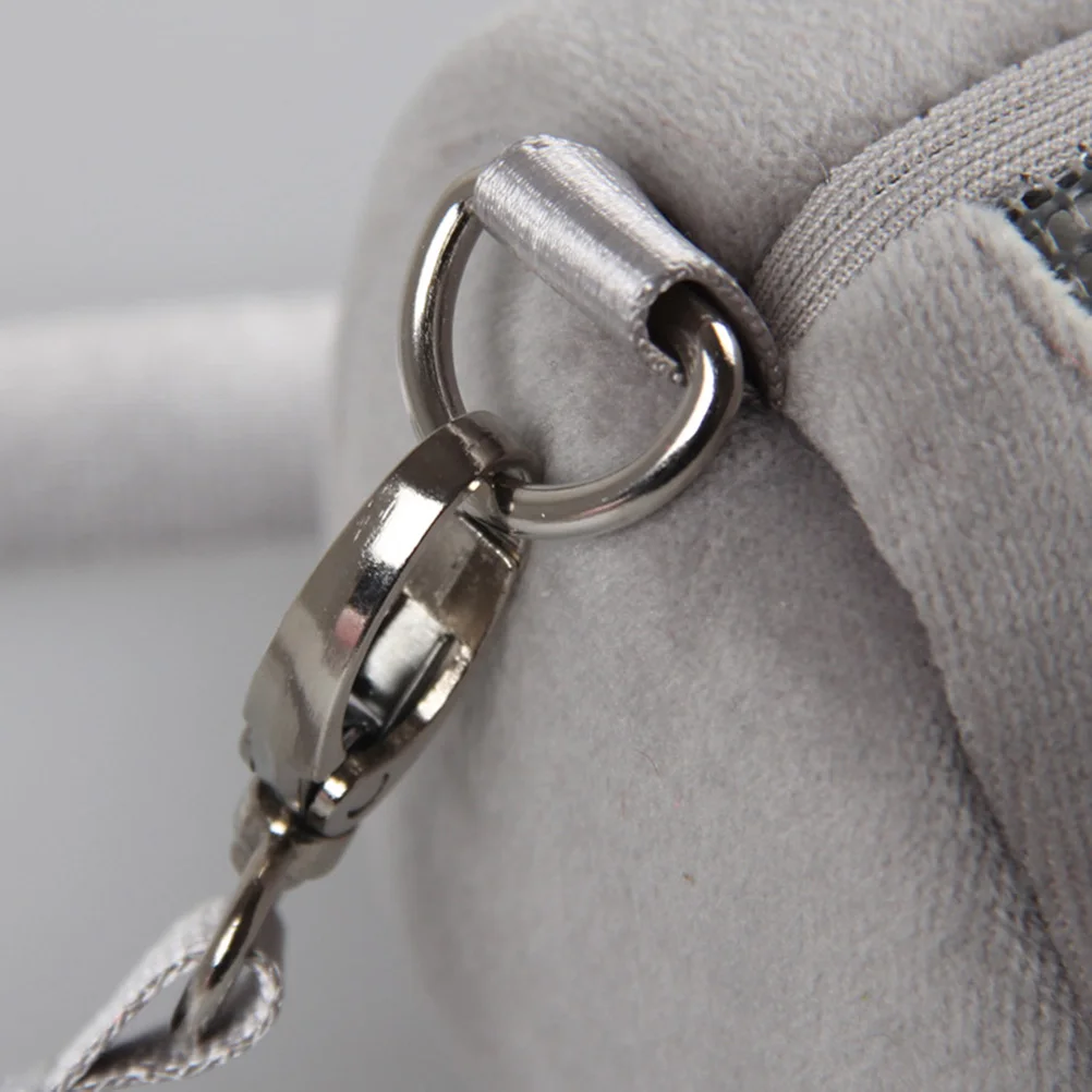 

Durable Round Pet Carrier Bag Grey Adjustable Strap Breathable Mesh Design Easy Carry Lightweight For Travel Camping Sightseeing