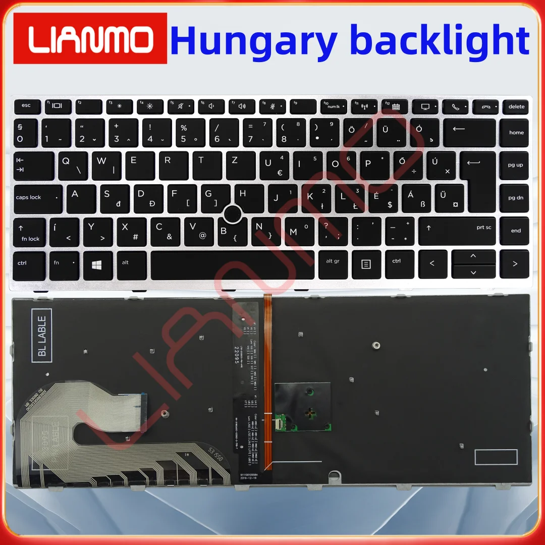 US Hungary Italy Sweden Backlight keyboard Suitable for HP EliteBook 840 G5 846 G5 745 840 G6 L14379-001 L14377-DH1 14u G5