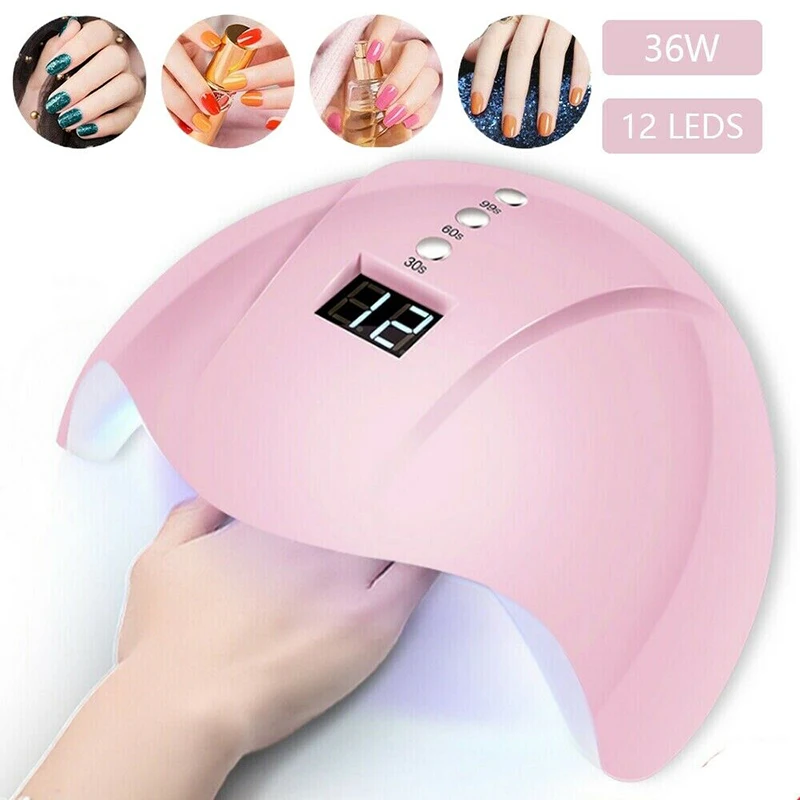 F2 secador de unhas led lâmpada uv luz para unhas polonês gel máquina manicure elétrica 36w cura unha polonês gel ferramentas da arte do prego