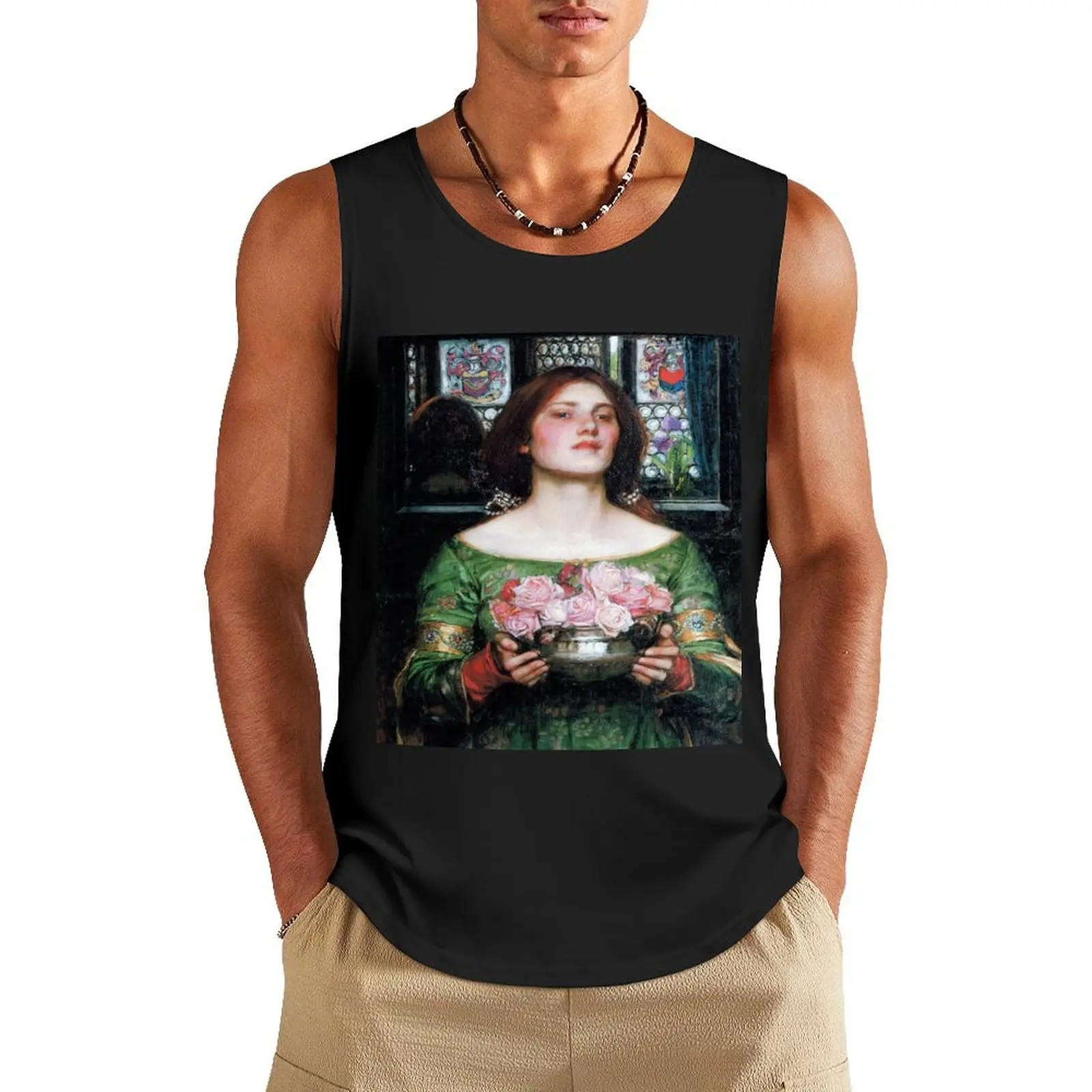 

John William Waterhouse - Rosebuds Tank Top training weight vest Sleeveless T-shirt