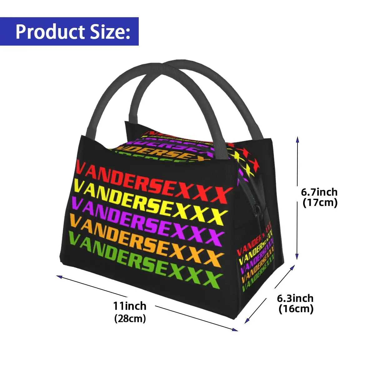 Club Vandersexxx Insulated Lunch Bag for School Bento Storage Food Boxes Portable Container Cooler Thermal Lunch Box Tote