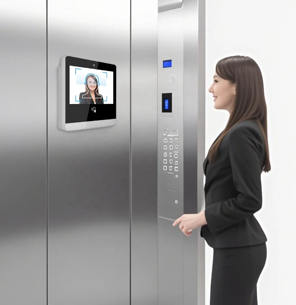 

July005 5 Inch Biometric Elevator Access Control Hardware Android System Face Recognition Rfid Nfc Access Control Device for Ele