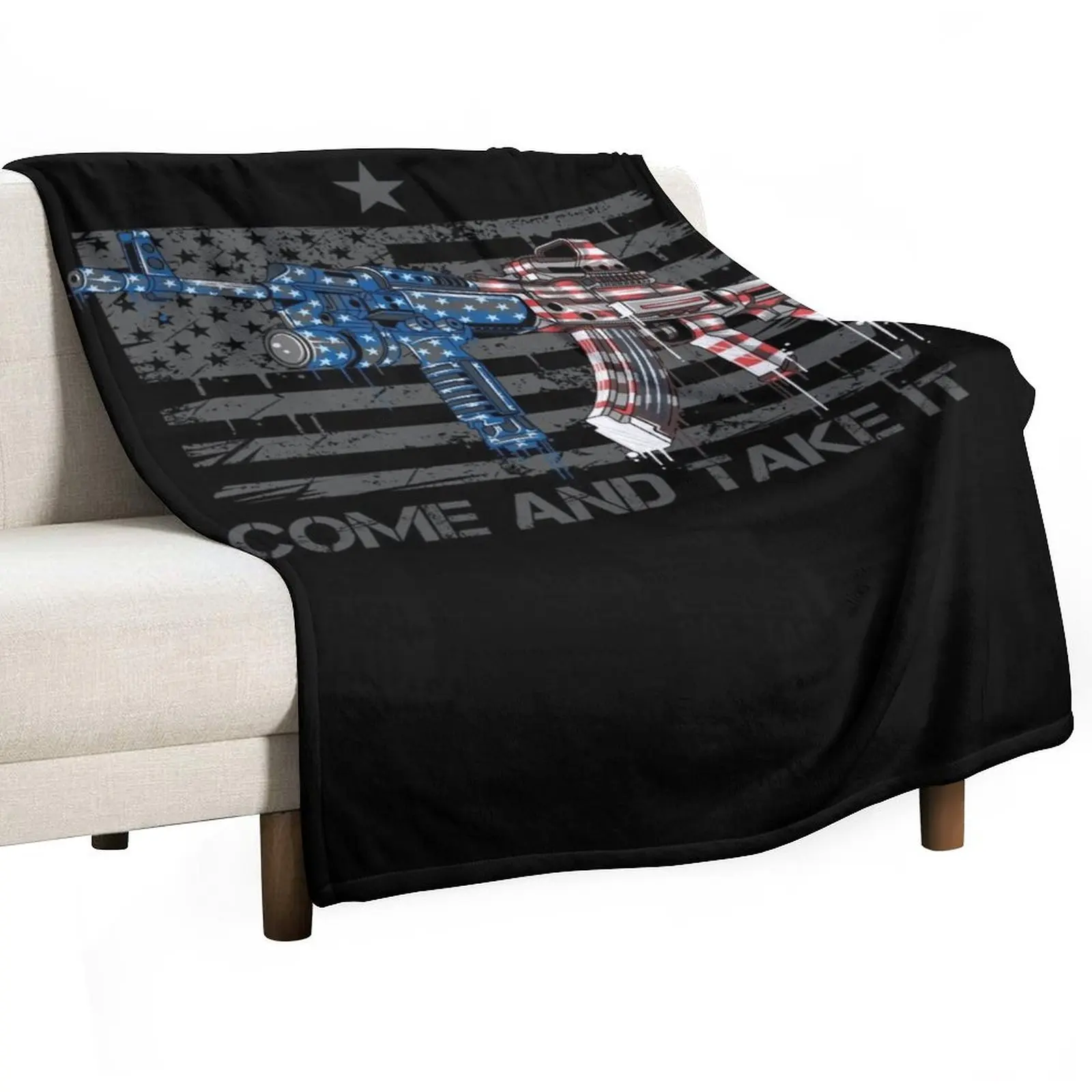 

Come And Take It USA Flag Texas Vintage Freedom America Throw Blanket Luxury St Large Winter beds manga Blankets