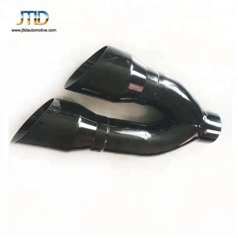 20pcs JTT-20BCK Black Exhaust Dual Outlet Tip for Universal Inlet ID 3 Inch OD 9*4 Inch Length 16 Inch Stainless Steel JTT-020