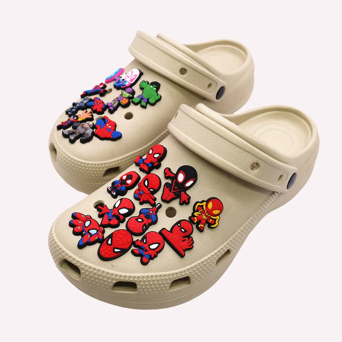 1pcs Marvel's Spider-Man Shoe Charms Cartoon Superhero Clog Pins Sandal Decorations Shoe Accessories Slippers Buckle Gifts image 3