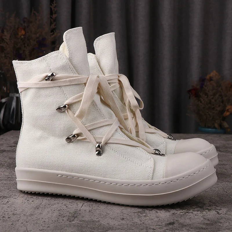 

R0 Men's Canvas Sneaker Women Boots Side Robert Tags Canvas Men Casual Shoes Women Casual Shoes