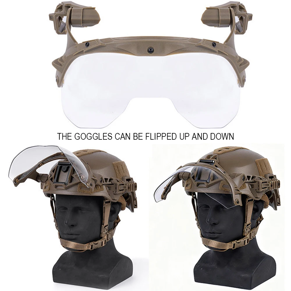 Wendy Helmet 3.0 Flip Goggles Ear Cover Mouthguard Half Face Mask Full Protective Hunting Shooting Airsoft Helmet Accessories view 2