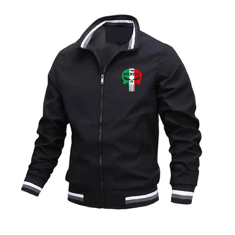 

Мужская повседневная легкая куртка с воротником-стойкой на молнии, спортивное пальто на открытом воздухе, мужская водонепроницаемая куртка-бомбер, весенне-осенняя одежда европейского размера
