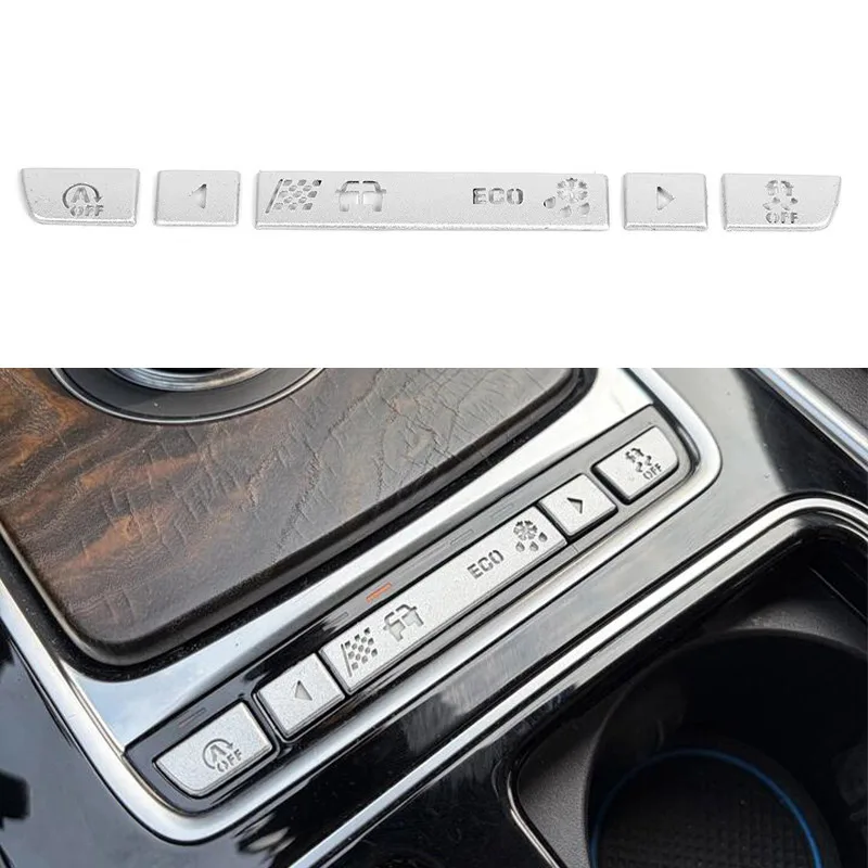 Stainless Steel For Jaguar F-PACE XF XFL XE XEL 2018-2020 Car Driving Mode Button Stickers Car Interior Accessories