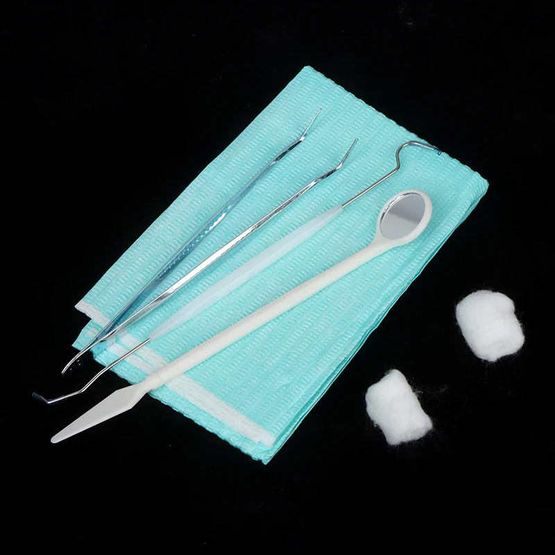 1set Medical Disposable Dental Instruments Examination Kit Multiple-Function Dental Devices Kit Mouth Mirror Tool