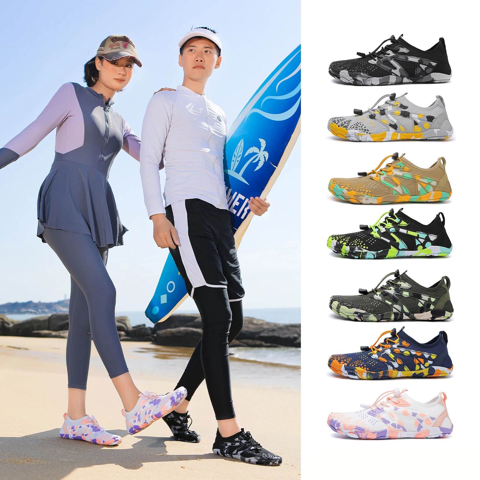 Unisex Water Shoes Outdoor Non-Slip And Quick-Drying Upstream Shoes Indoor Comfortable And Breathable Fitness Sports Shoes