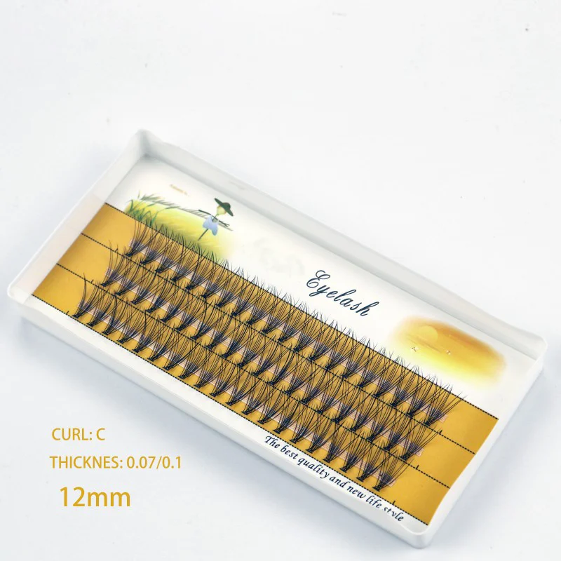 1 Box/60 Bunches Mink Eyelashes Natural 3D Russian Individual Eyelash Extension 10D Eyelash Cluster Makeup Tool Lashes Wholesale