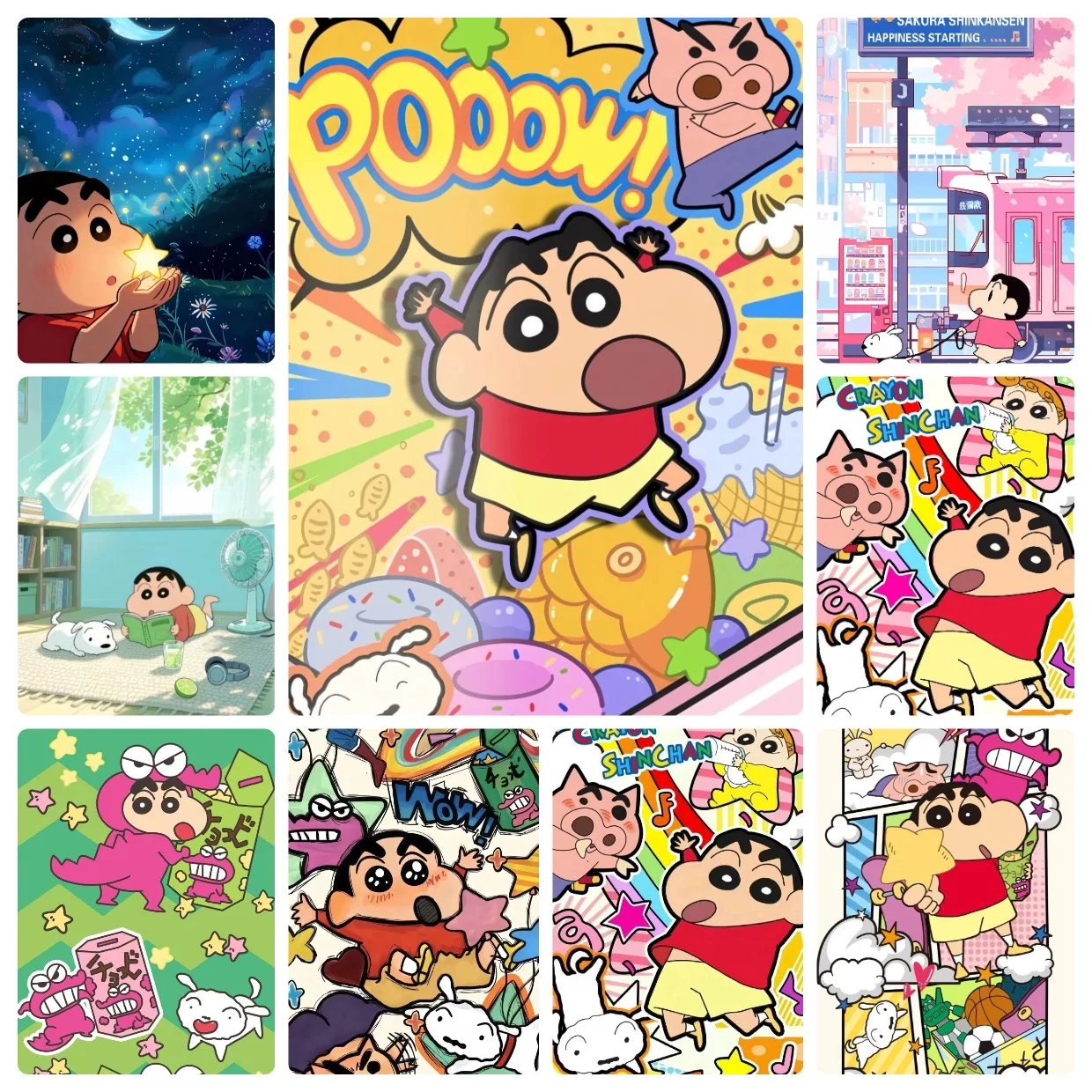 Crayon Shin‑chan Anime Character Jigsaw Puzzles 500/1000/1200/2000PCS Handmade Art Exquisite Home Decor Gift No Frame