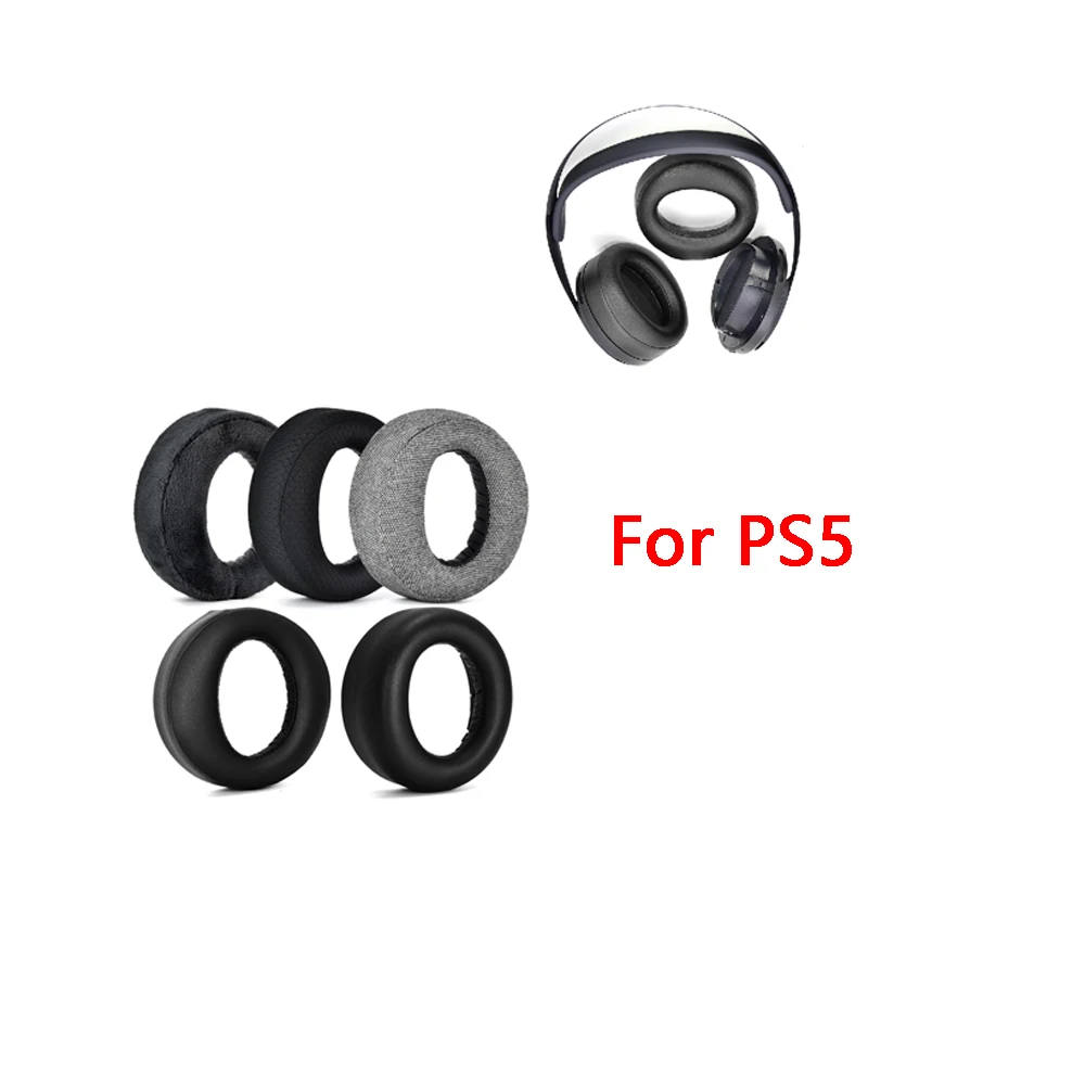 1 Pair  Soft Memory Foam Ear Pads Cushion For PS5 Pulse 3D Headphone Headset EarPads  Replacement Repair Parts