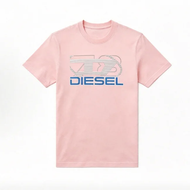 2026 new Navy crew neck short sleeve tee, silver-blue futuristic letter graphic print, street casual style, unisex regular fit