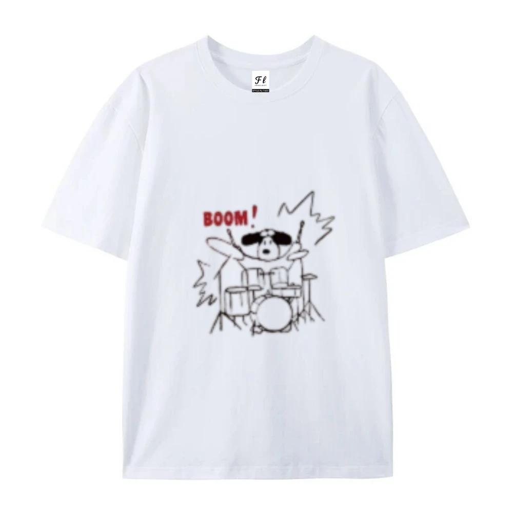 Harajuku Y2K 2000s Cotone Maniche corte Fusione di elementi retrò Y2K Cotone traspirante Personalità Tendenza Stile di moda di nicchia