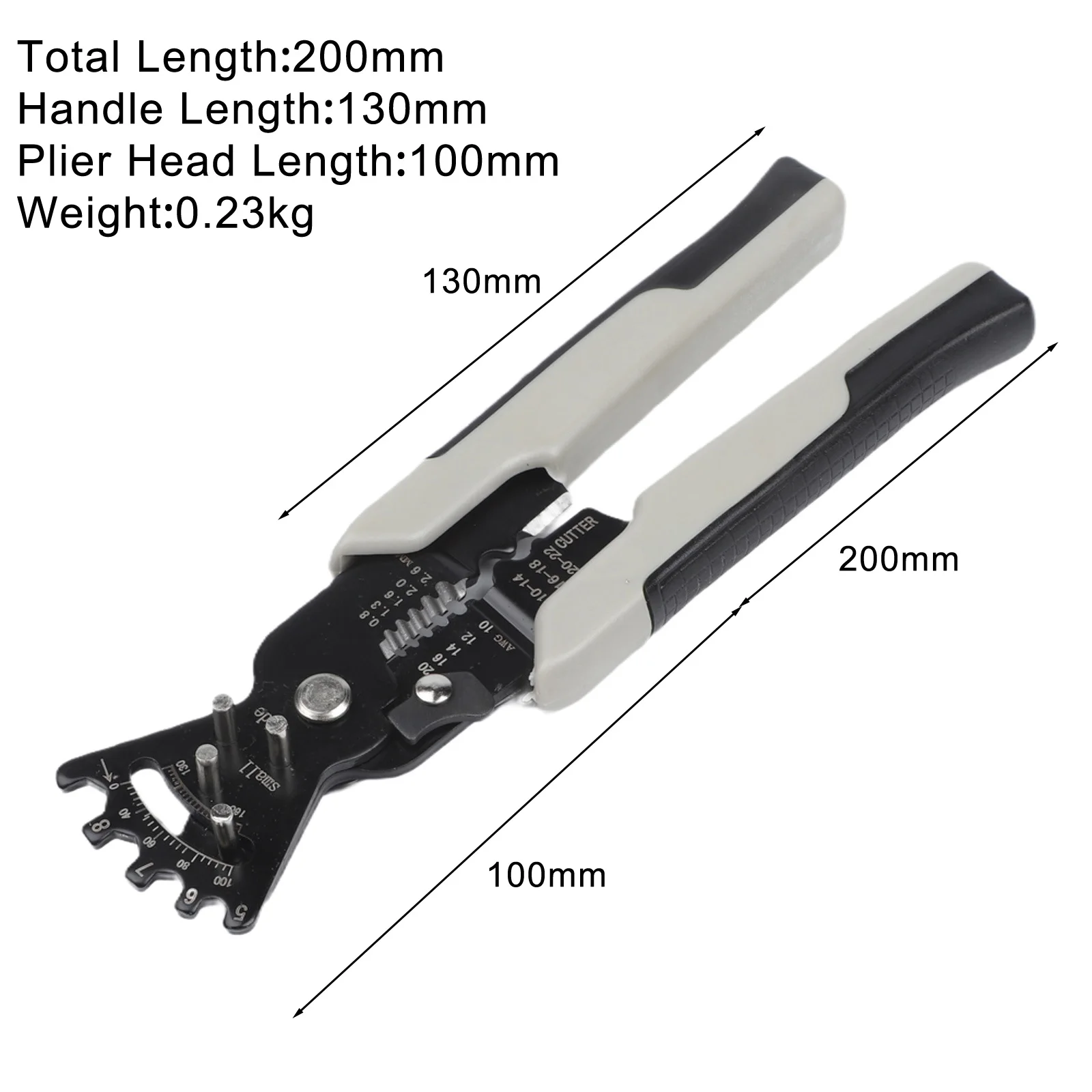 

Клещи для зачистки и обжима проводов (как показано на фото), с наконечником для гибки проводов, сталь 65MN, нескользящая резиновая рукоятка