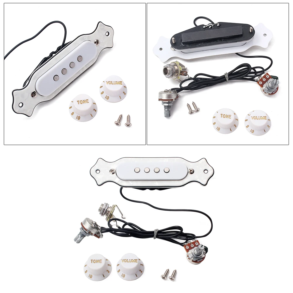 

Pickup Pre Guitar Volume Knob Tone Knobs Pre-wired Soundhole with Control Wireless