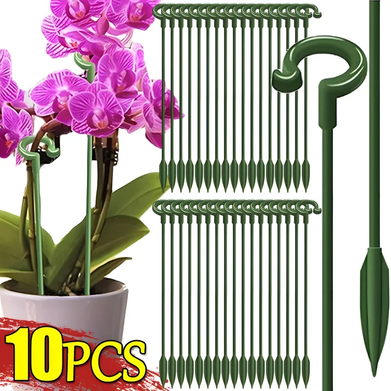 

10/1pcs Plastic Plant Supports Sticks Flower Stand Reusable Protection Fixed Tools Gardening Supplies Vegetable Holder Bracket