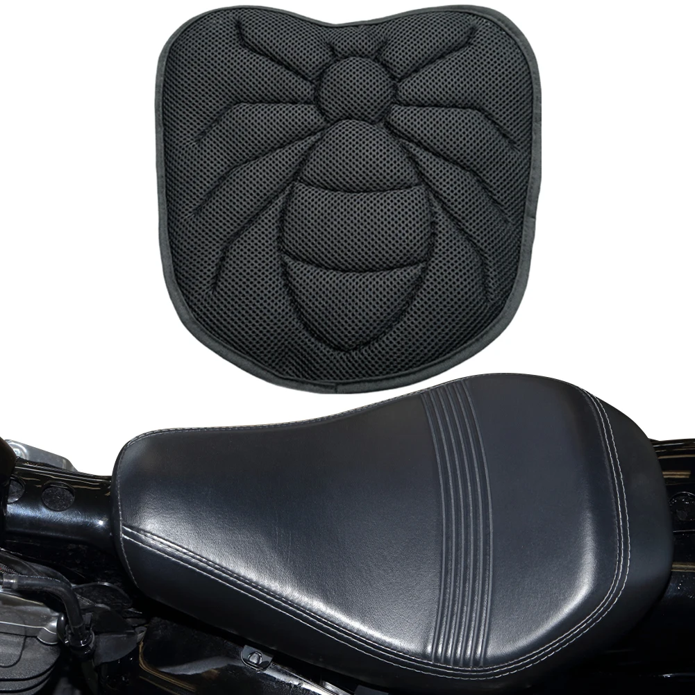 

Motorcycle Cushion Seat Cover Anti-Slip Motorbike Gel Seat Pad Breathable 3D Comfort Bike Decompression Cover for Riding Cycling