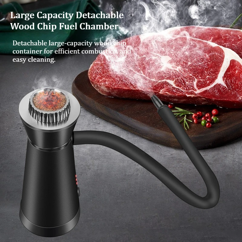 Adjustable Speed Smoking Gun, Portable Handheld Smoke Infuser for Cocktail, Steak, Bar & Kitchen Food Cooking