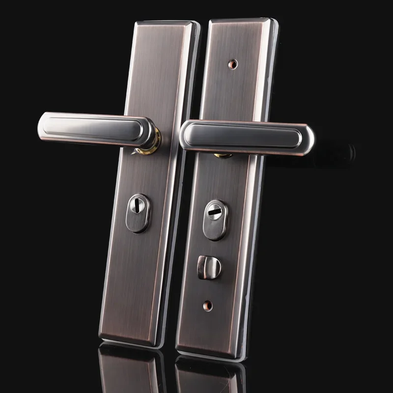 304 Stainless Steel Antique Red Door Handle with Theft-proof Door Panel for Entrance and Household General Purpose