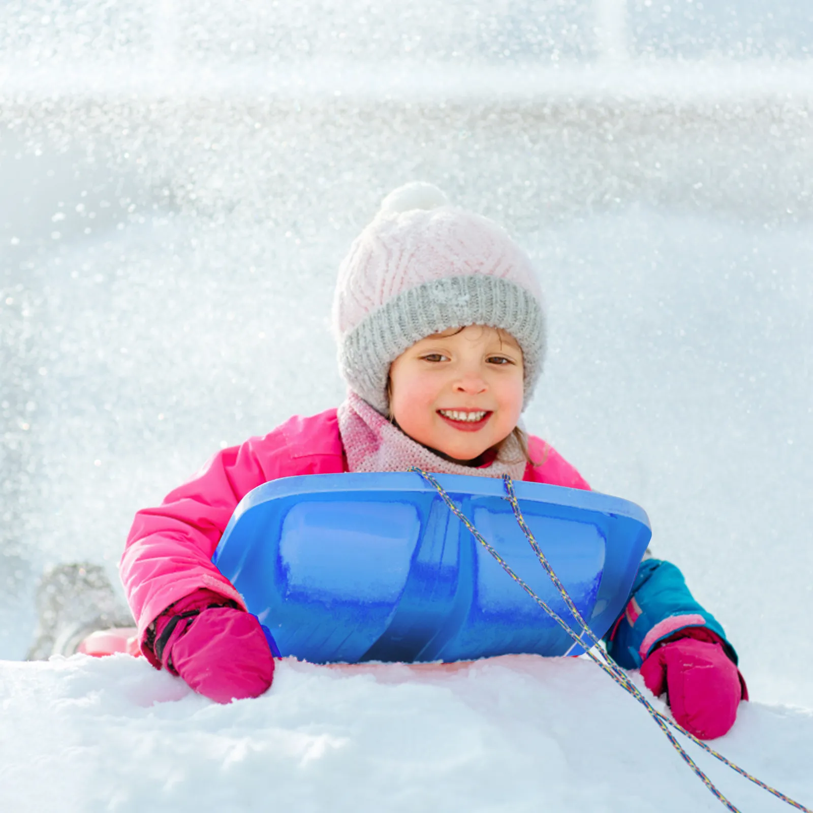 

Thickened Snowboard Sled for Kids and Adults Outdoor Winter Slider on Snow Grass Sand Wear-Resistant Professional Sled