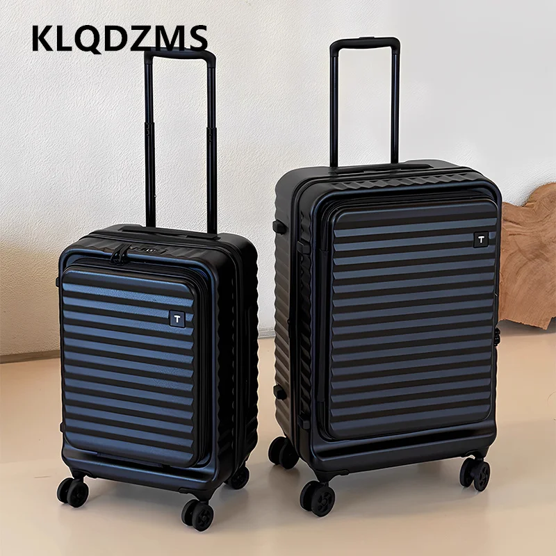 

KLQDZMS ABS+PC Zipper Suitcase Boarding Case Men's Trolley Luggage Trolley Style Travel Bag 20"24"28 Inch Women's Cabin Luggage