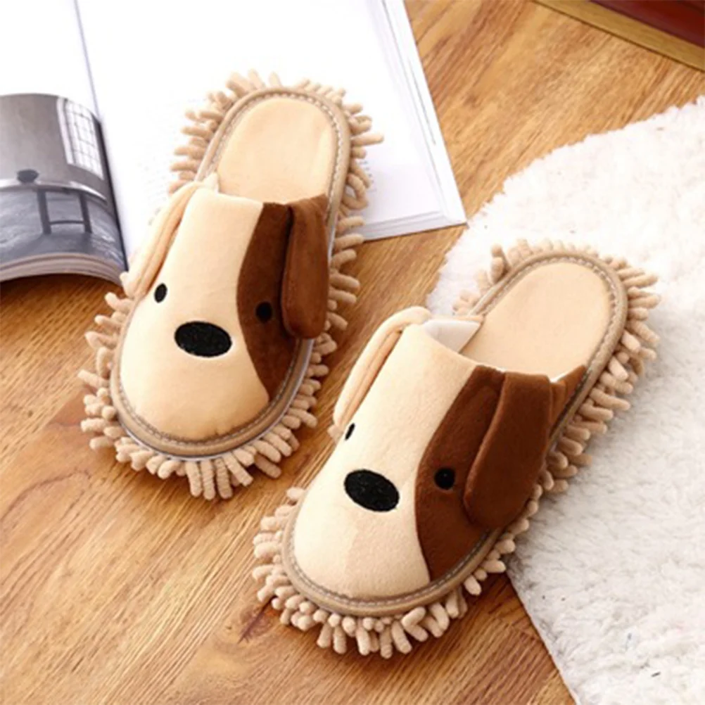 

Easy to Clean Slippers Microfiber Comfortable Cartoon Pattern Floor Cleaning Mop Mopping Hair