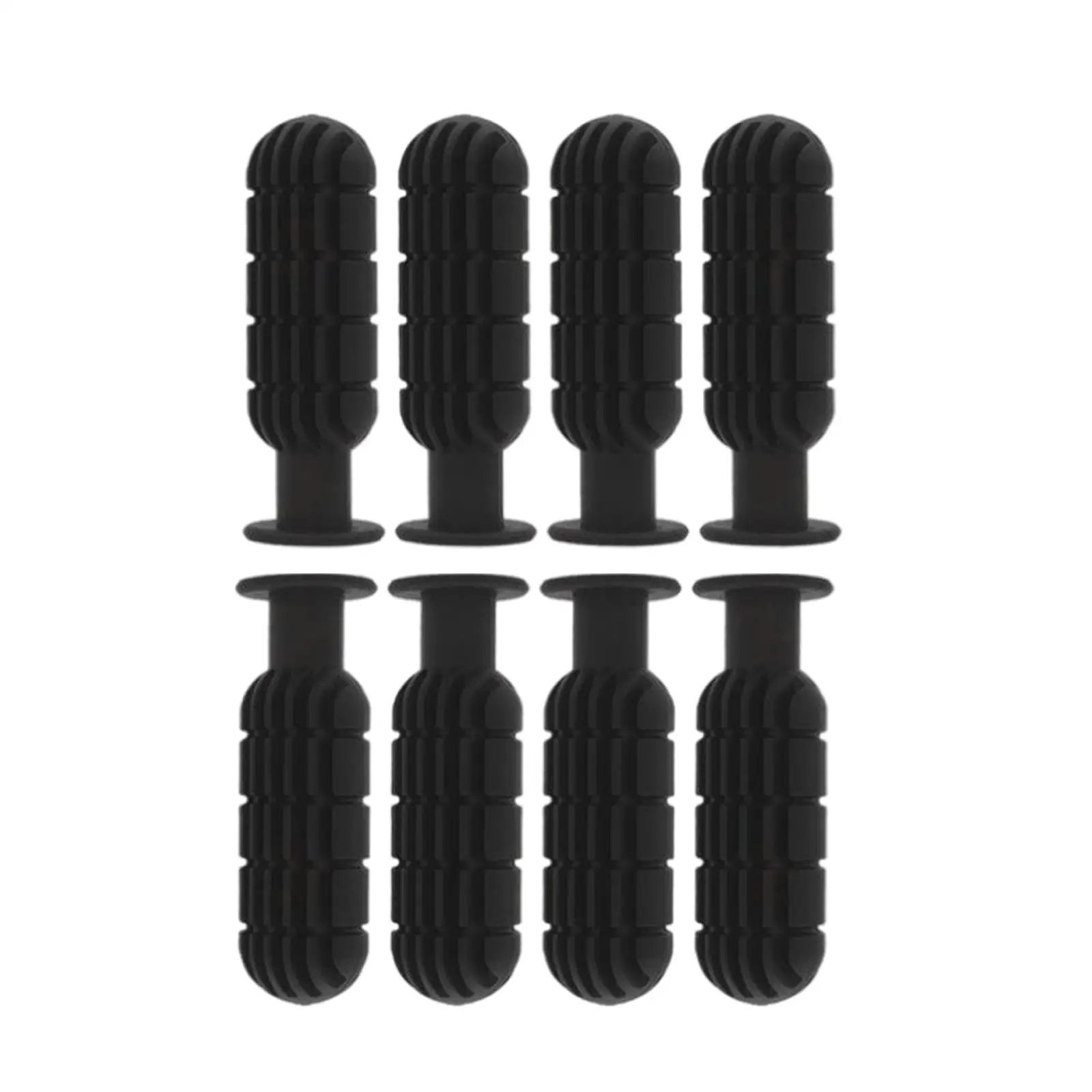 Plastic Foosball Handle Grips Octagonal 94mm Replacement Parts for Table Soccer Game Black Color Fit 5/8 Inch Rods Children