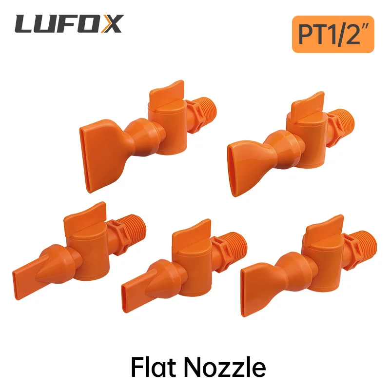 PT1/2 Adjustable Plastic Universal Cooling Air Blow Nozzle, Multi-Hole & Straight Flat Spray Head for CNC Machine