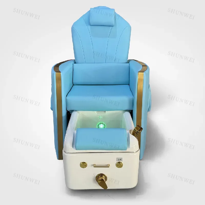 Multifunctional Pedicure Spa Chair with Foot Bath Massage Beauty Nail Art Sofa Eyelash Lying Bed for Health Care