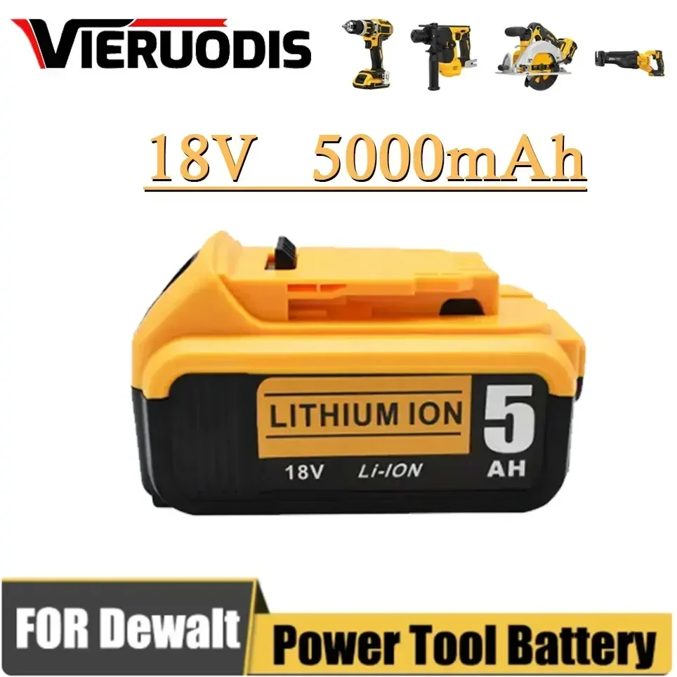 

18V 5000mAh For Dewalt DCB200 Replacement Battery Compatible with For Dewalt 20V Tools DCB120 DCB182 DCB200 DCB609 Battery