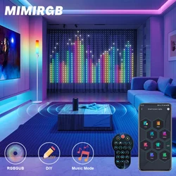 Guirxiété Lumineuse LED RVB pour Fenêtre de Chambre à Coucher, Rideau, Décoration Musicale, Motif DIY, Télécommande, Nouvel An