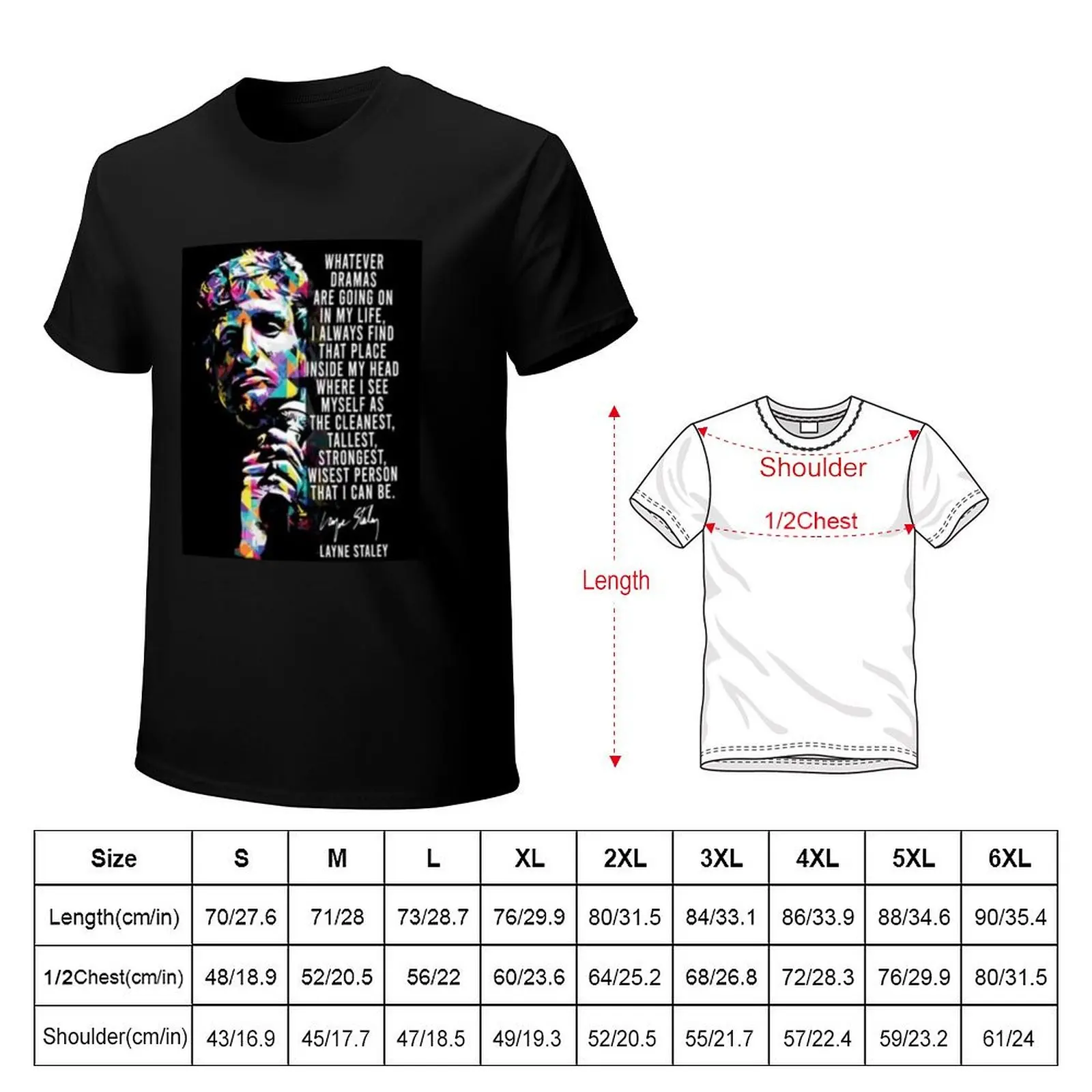 Layne Staley Tattoo , art T-Shirt Tough Fabric Work Tee