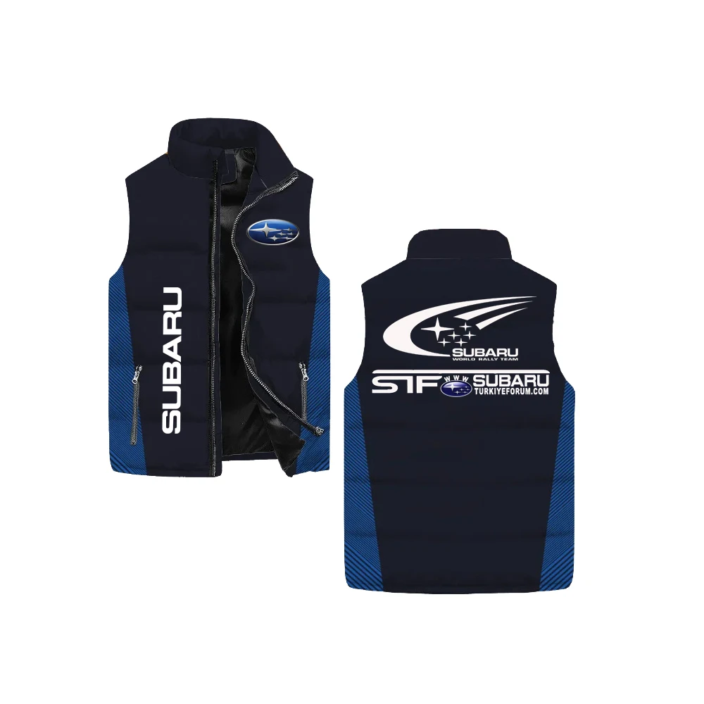 

New autumn and winter SUBARU cotton jacket, vest, men's and women's thick warm casual vest, stand up collar jacket, versatile an