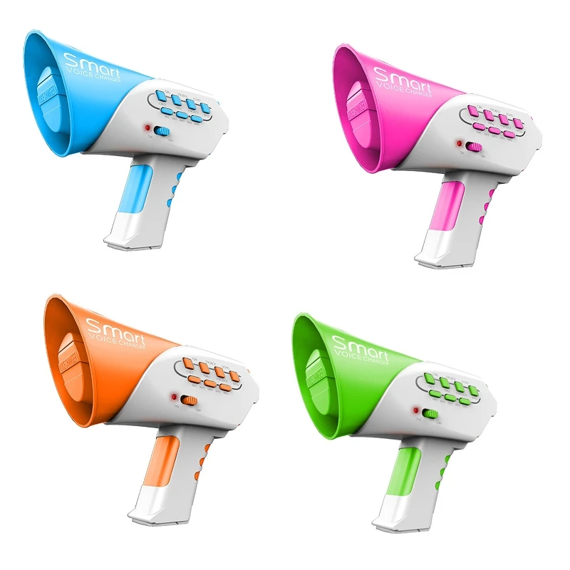 

Portable Megaphone Musical Toy w/ 7 Voice Changer 5 DIY Remix Sound Classroom Family Party Gathering Props Girls Favor D5QA