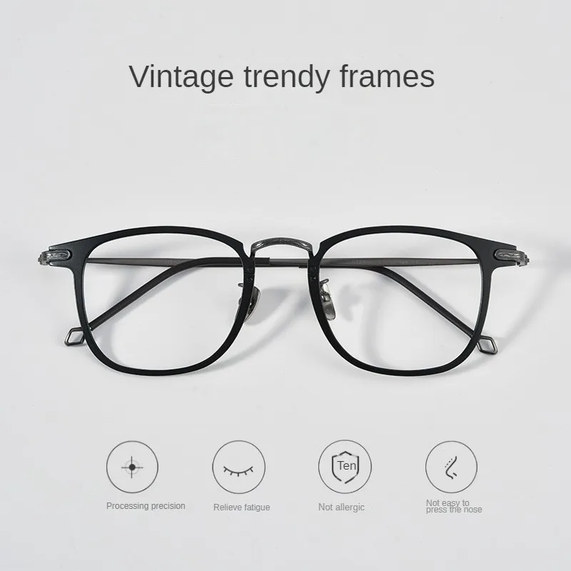 

High quality luxury glasses frame 30018 trendy retro myopia glasses frame men's glasses frame ultra light pure titanium glasses