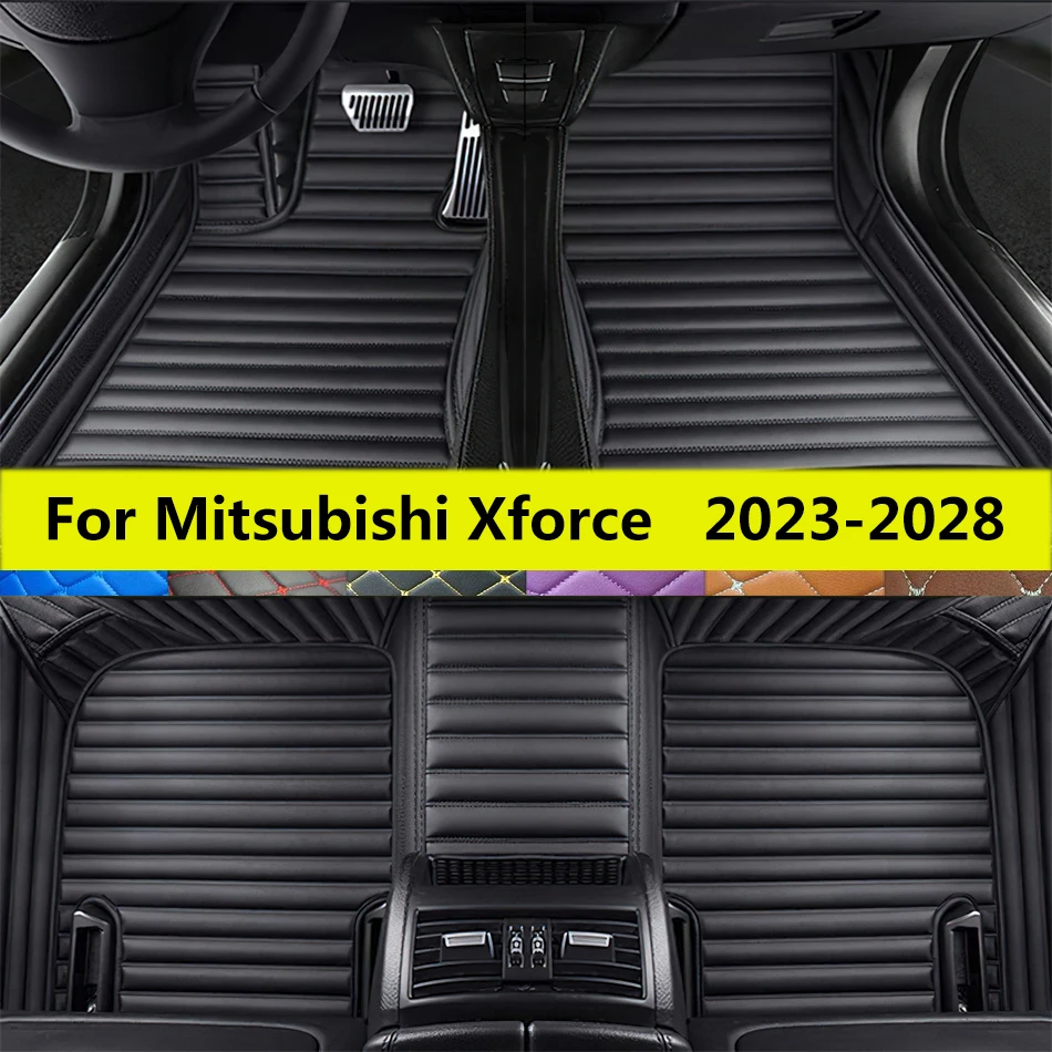 5 مقاعد SUV الحصير صالح لميتسوبيشي Xforce 2023 2024 2025 2026 2027 2028 سيارة جلدية منصات القدم السجاد السيارات مجموعة كاملة السجاد #1
