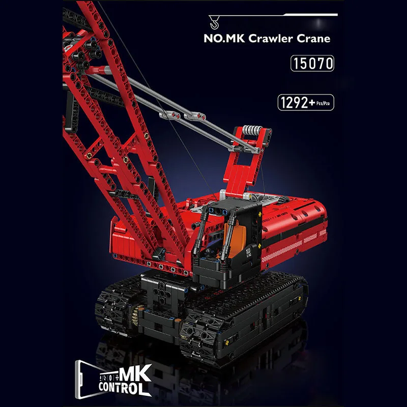MK tracked starter red creative static model difficult assembly model educational toy decoration birthday gift