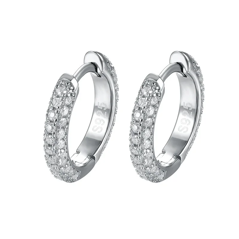 

ZFSILVER модные модные классические серьги из серебра 925 пробы D с муассанитом, двухрядные серьги для женщин, аксессуары, ювелирные изделия, подарок RH075