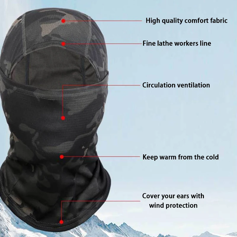 Balaclava Camouflage Full Face Mask Wearable Blanket Shield Cover Bicycle Airsoft Hunting Cap Ski Bike Motorcycle Cap