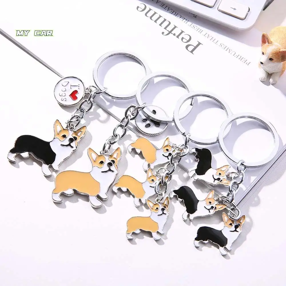 

Man Cute Pet Key Ring Welsh Corgi Dog Cartoon Couple Ornaments Corgi Key Chain Handbag Pendant Dog Key Chain Bag Key Chain