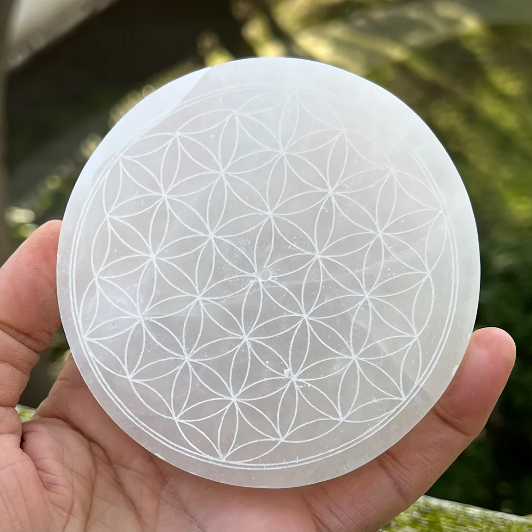 8 /10 cm Life Flower Selenium Board, With a Transparent White Style for Decoration and Placement in the Bedroom and Living Room