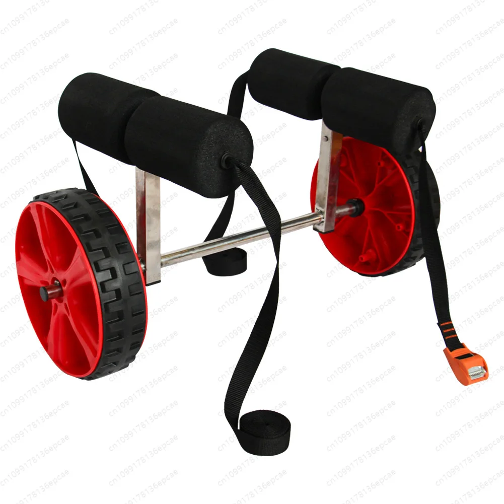 Unique stainless steel kayak trolley, 65kg load-bearing, canoe trolley, large removable adjustable kayak rafting vehicle