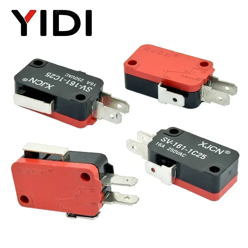 YIDI 16A 250VAC SPDT Momentary Travel Limit Micro Switch 1NO1NC 3pin Lever Roller V-15 V-151 V-152 V-153 V-154 V-155 Microswitch