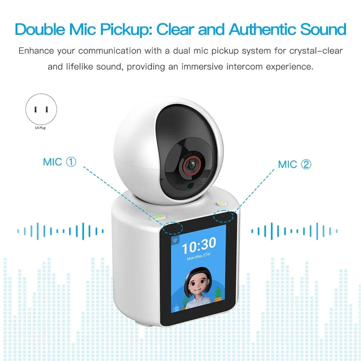 【ลดราคา】กล้องเฝ้าระวัง Wifi 1080P กล้อง Wifi Ip สําหรับบ้าน กล้องเฝ้าระวังวิดีโอ Wifi รองรับ Night Vision US Plug