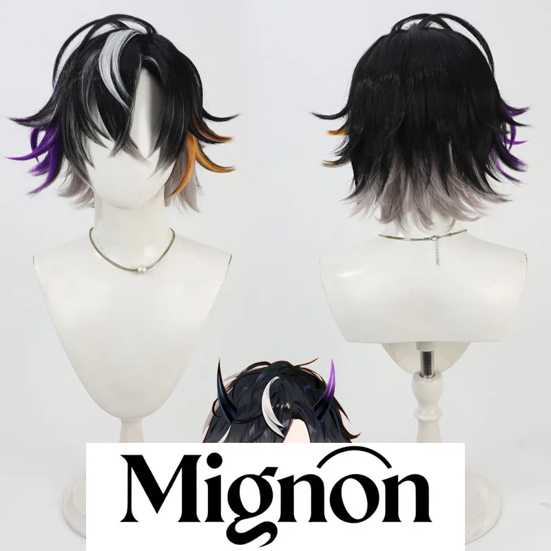 

Virtual VTuber Onigatani Ten Cosplay Wig Simulated Scalp Multi-Color Highlights