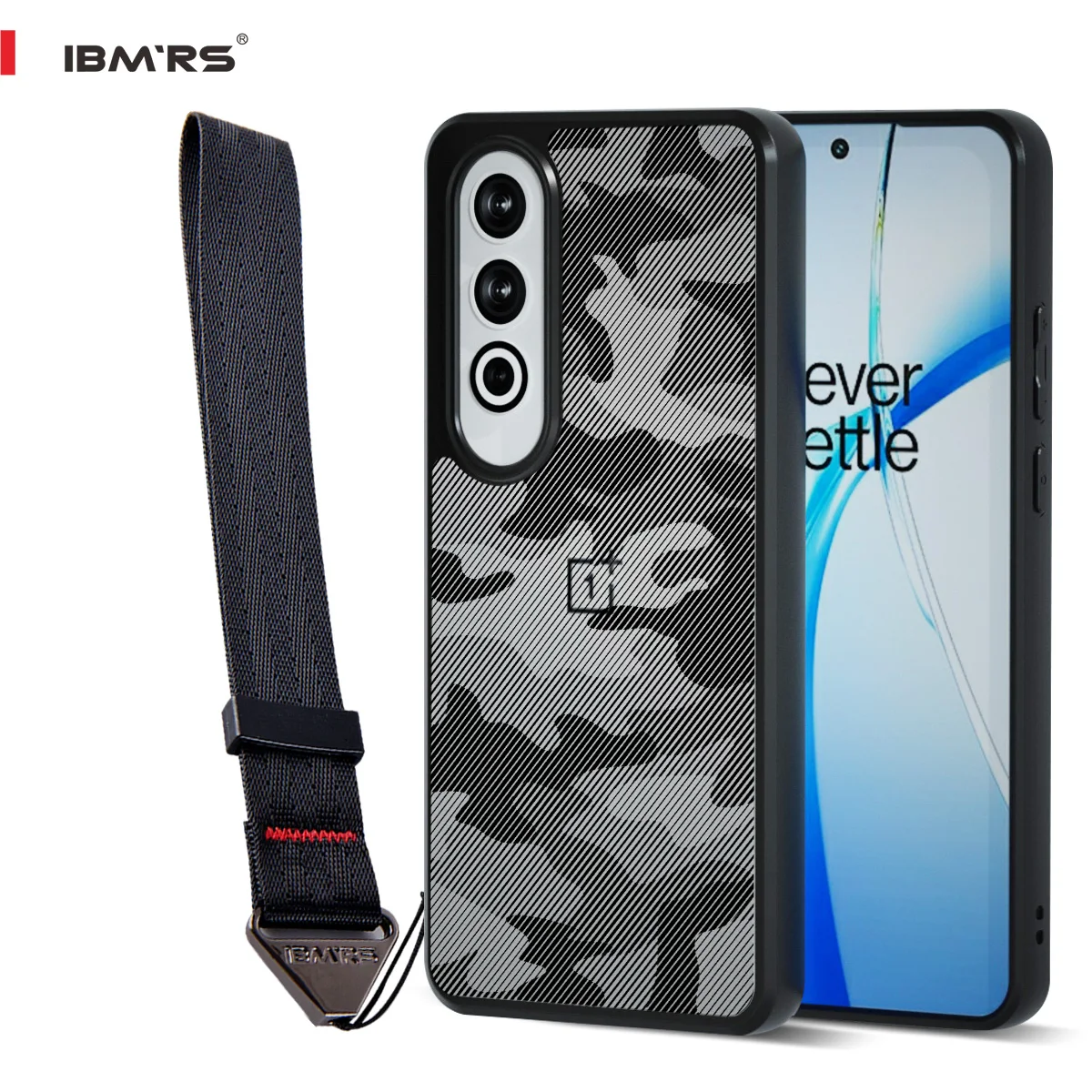 

for OnePlus Ace 3V/Nord CE4/OPPO K12 Phone Case(Comes with wrist strap),Military grade protection camo clear transparent case