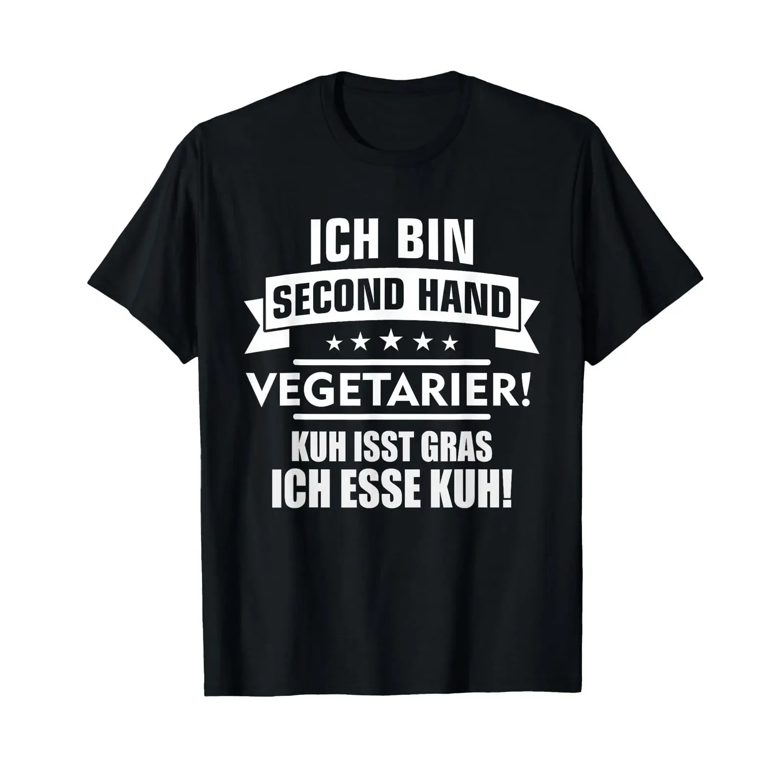 T Shirt with German Text quot Fleischesser kein Vegetarian Language vintage Washed Versatile Slightly graphic Comfortable Soft